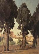 Jean Baptiste Camille  Corot Villeneuve-les-Avignon (mk11) France oil painting artist
